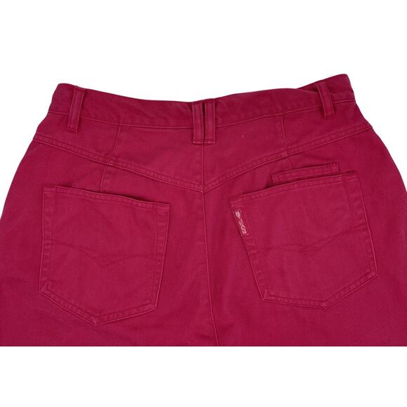 VTG Gloria Vanderbilt Denim Shorts Size 12 Hot Pink High Rise Mom 90's Y2K EUC - Picture 7 of 10